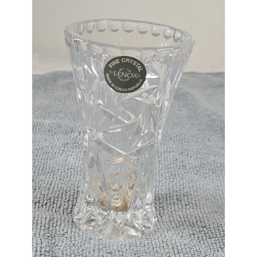 LENOX FINE CRYSTAL SMALL BUD VASE - 4 INCH - CZECH REPUBLIC